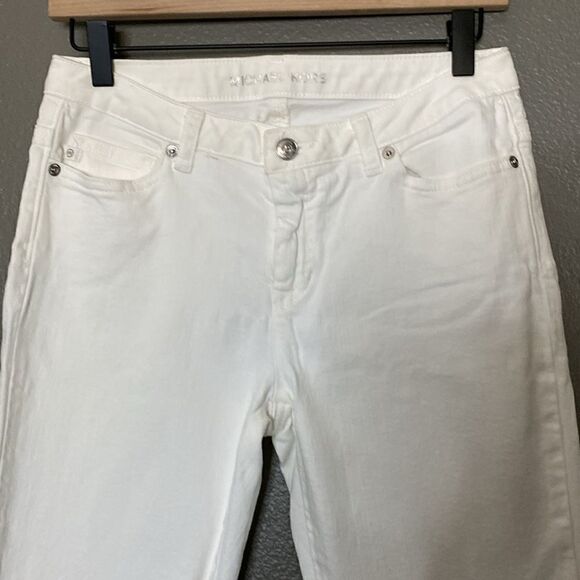 MICHAEL KORS WHITE Skinny Stretch Jeans Cropped length - Picture 2 of 12